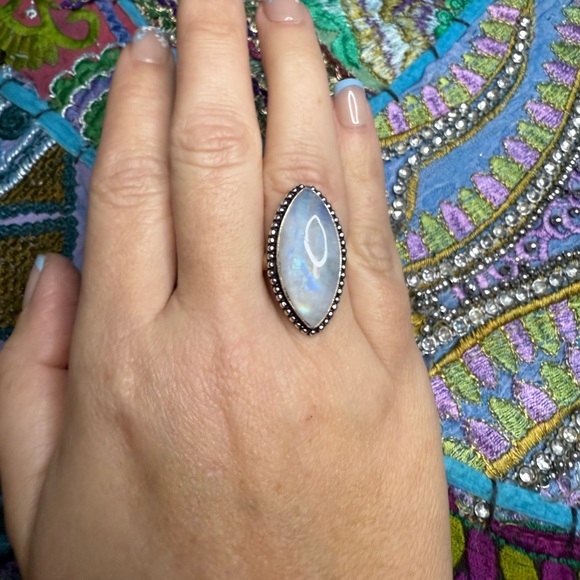 Moonstone ring 8 - Picture 2 of 3
